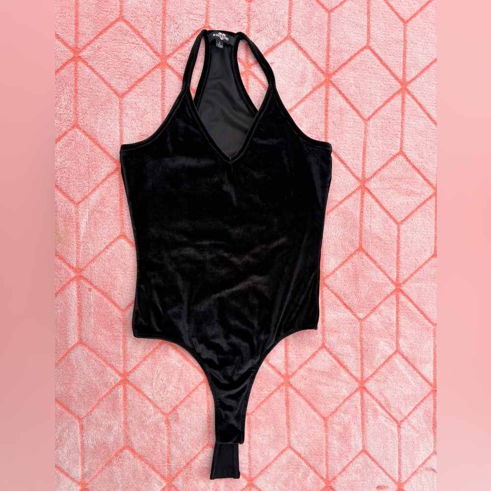 Ransom Black Velvet Bodysuit